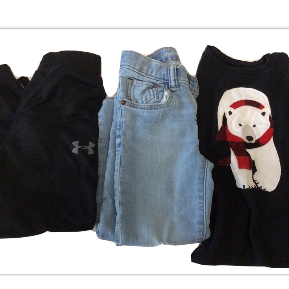 Gap carter under armour Sz 4T kids denim to